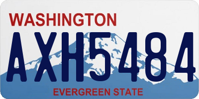 WA license plate AXH5484