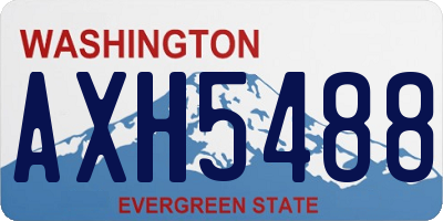 WA license plate AXH5488