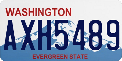 WA license plate AXH5489