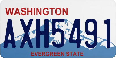 WA license plate AXH5491