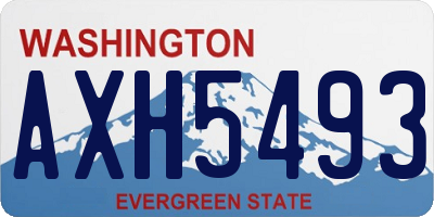 WA license plate AXH5493