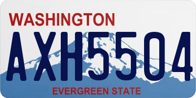 WA license plate AXH5504