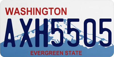 WA license plate AXH5505