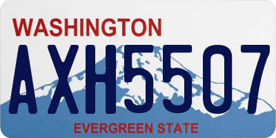 WA license plate AXH5507