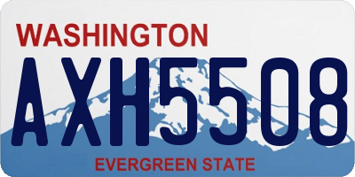 WA license plate AXH5508