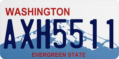 WA license plate AXH5511