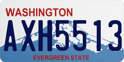 WA license plate AXH5513