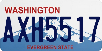 WA license plate AXH5517