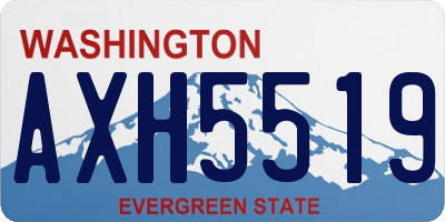 WA license plate AXH5519