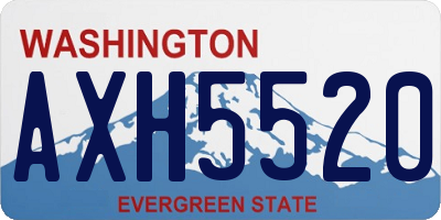 WA license plate AXH5520