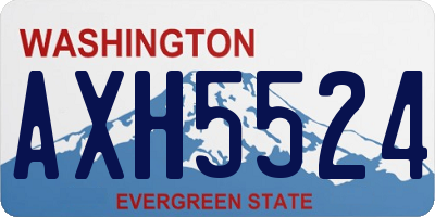 WA license plate AXH5524