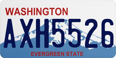 WA license plate AXH5526