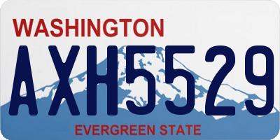 WA license plate AXH5529