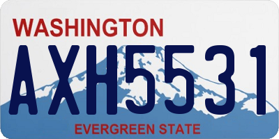 WA license plate AXH5531