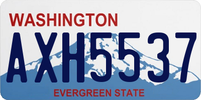 WA license plate AXH5537