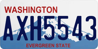 WA license plate AXH5543