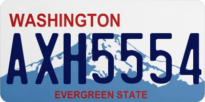 WA license plate AXH5554