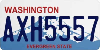 WA license plate AXH5557