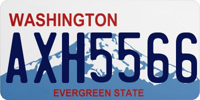 WA license plate AXH5566