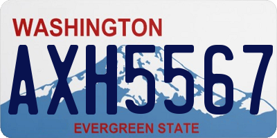 WA license plate AXH5567