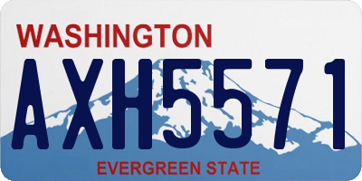 WA license plate AXH5571