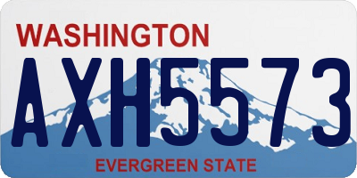 WA license plate AXH5573