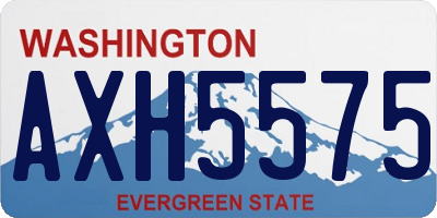 WA license plate AXH5575