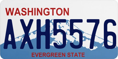 WA license plate AXH5576