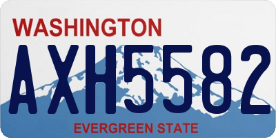 WA license plate AXH5582