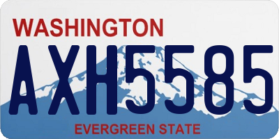 WA license plate AXH5585