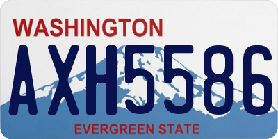 WA license plate AXH5586