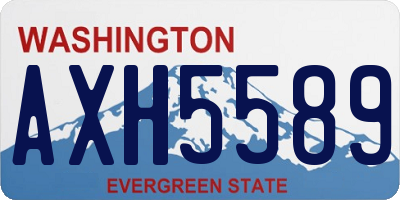 WA license plate AXH5589