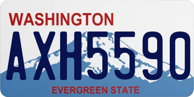 WA license plate AXH5590