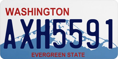 WA license plate AXH5591