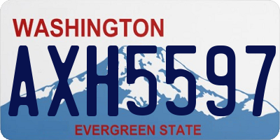 WA license plate AXH5597