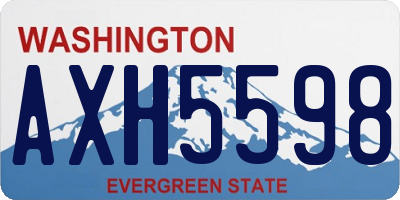 WA license plate AXH5598