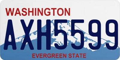 WA license plate AXH5599