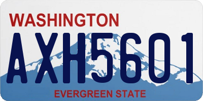 WA license plate AXH5601