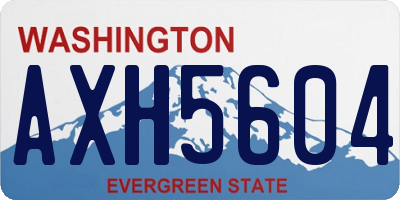 WA license plate AXH5604