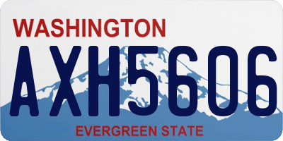 WA license plate AXH5606