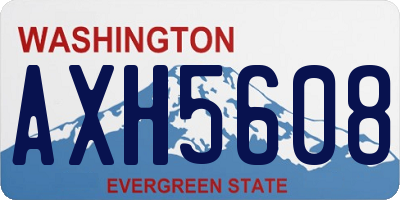 WA license plate AXH5608