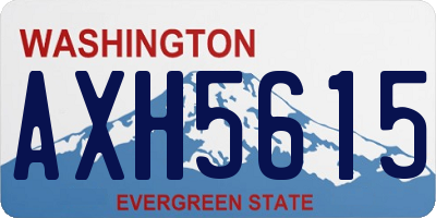 WA license plate AXH5615