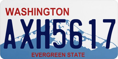 WA license plate AXH5617