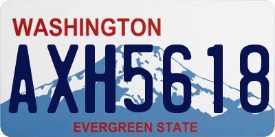 WA license plate AXH5618
