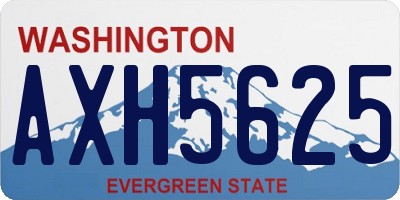 WA license plate AXH5625
