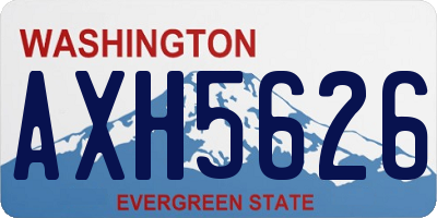WA license plate AXH5626