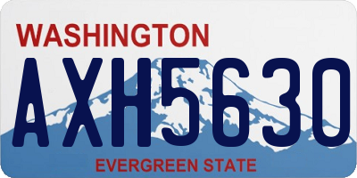 WA license plate AXH5630