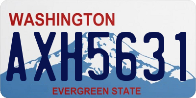 WA license plate AXH5631