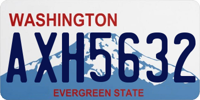 WA license plate AXH5632