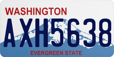 WA license plate AXH5638